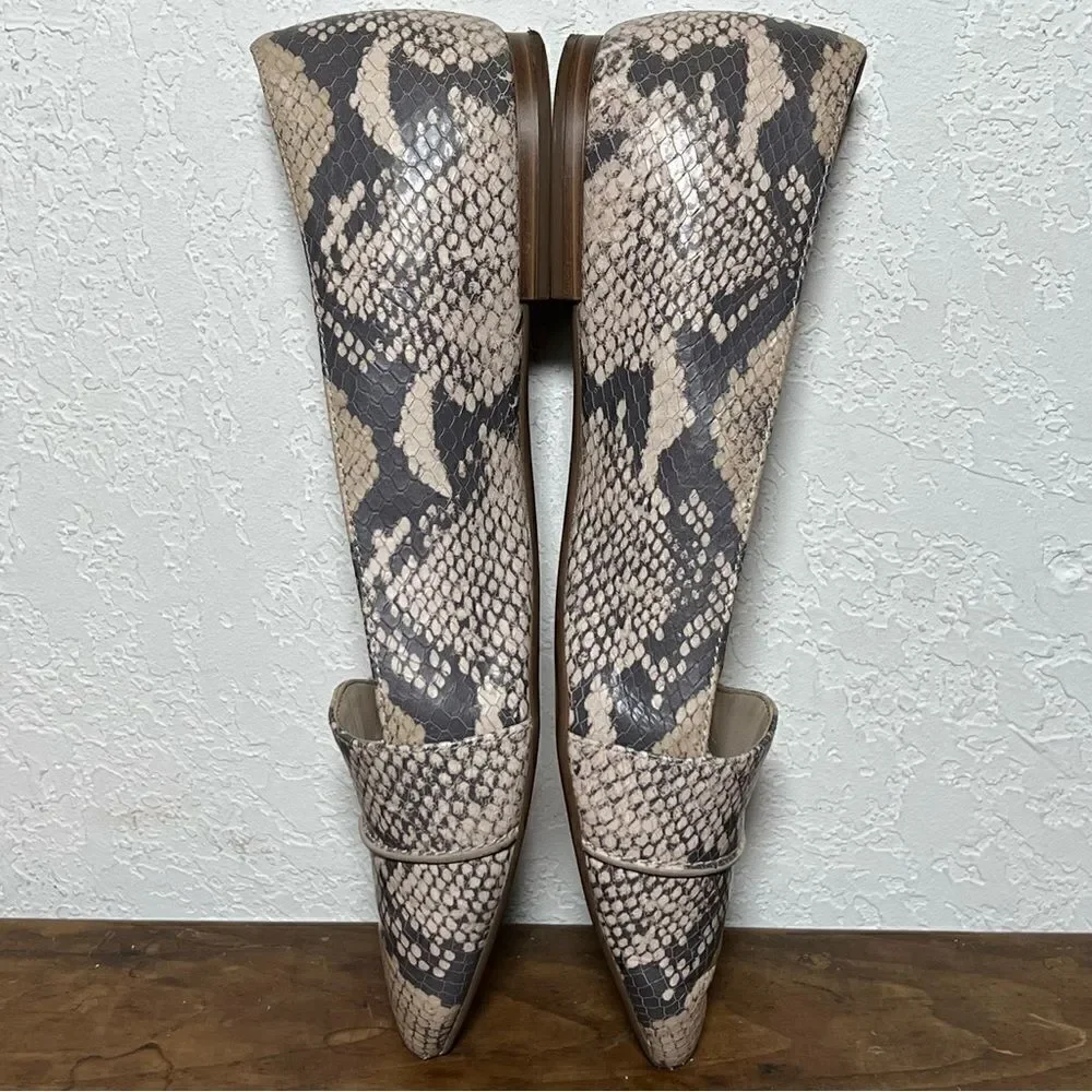Cole Haan Ellora Skimmer Flats Python Snake‎ Print Leather Womens 6.5B